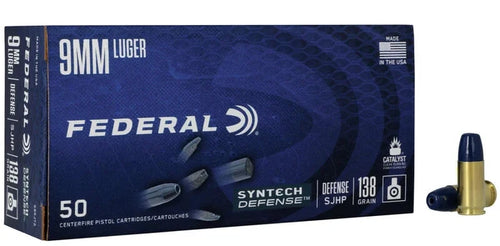 Federal Syntech Defense Pistol Ammo 9mm
