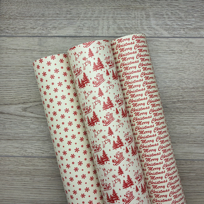 Red and Cream Red Line Set