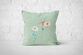 A Spray Of Flowers Wedding Cushion - Celadon Green