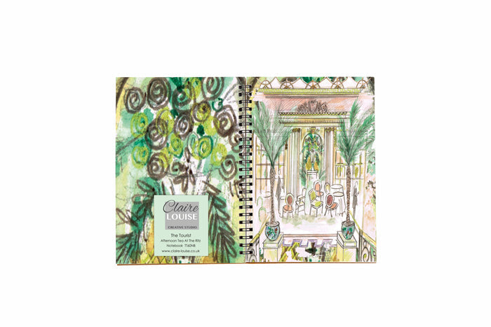 Afternoon Tea At The Ritz A6 Spiral Bound Notebook