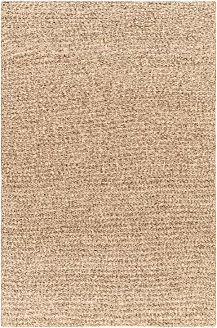Alyra Tan Contemporary Solid Design Hand Woven Wool Rug - The Rug Decor