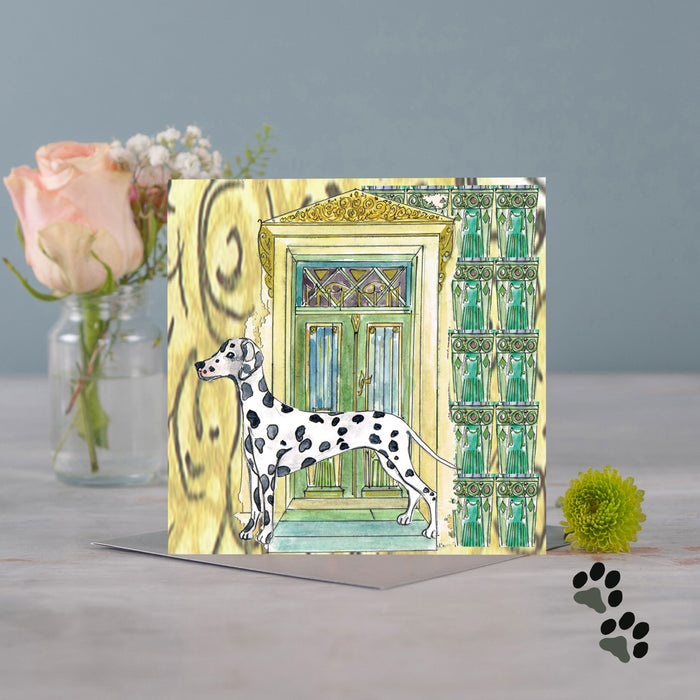 At home with dalmatian greeting card - Pack of 6