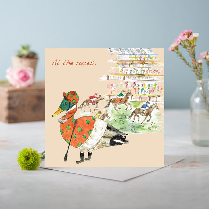 At The Races Greetings Card - Pack of 6