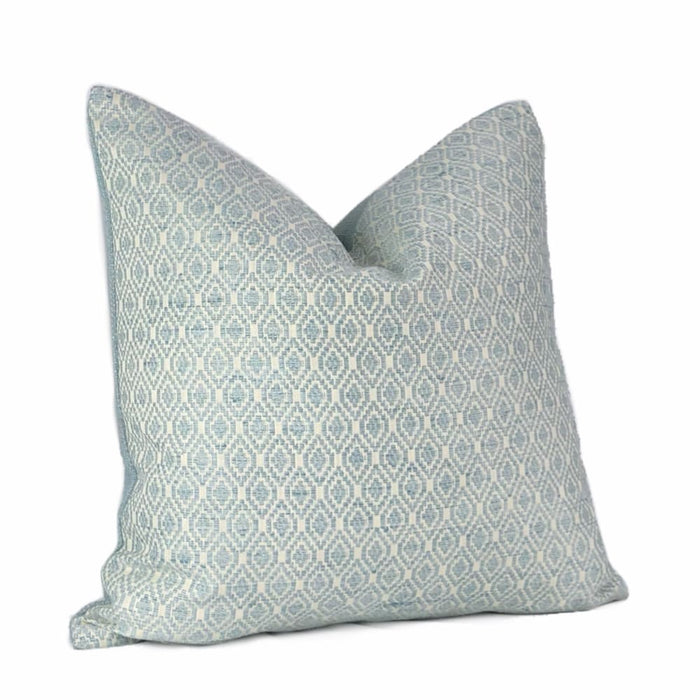 Averie Aquamarine Diamonds Geometric Pillow Cover - Aloriam