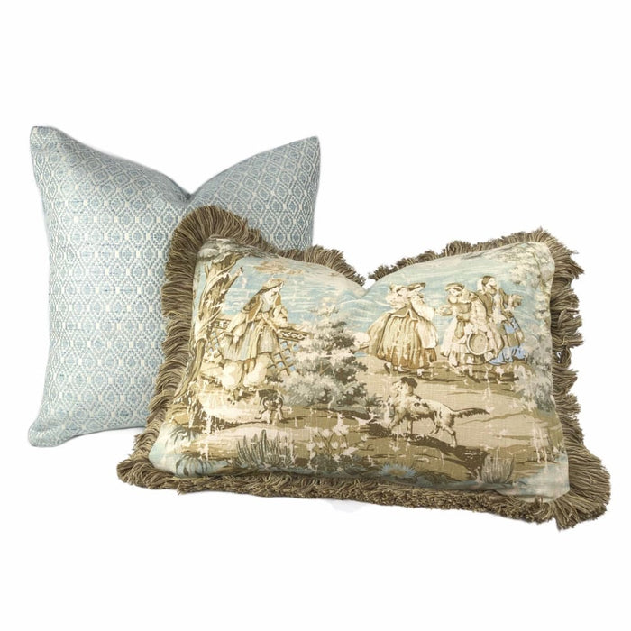 Averie Aquamarine Diamonds Geometric Pillow Cover - Aloriam
