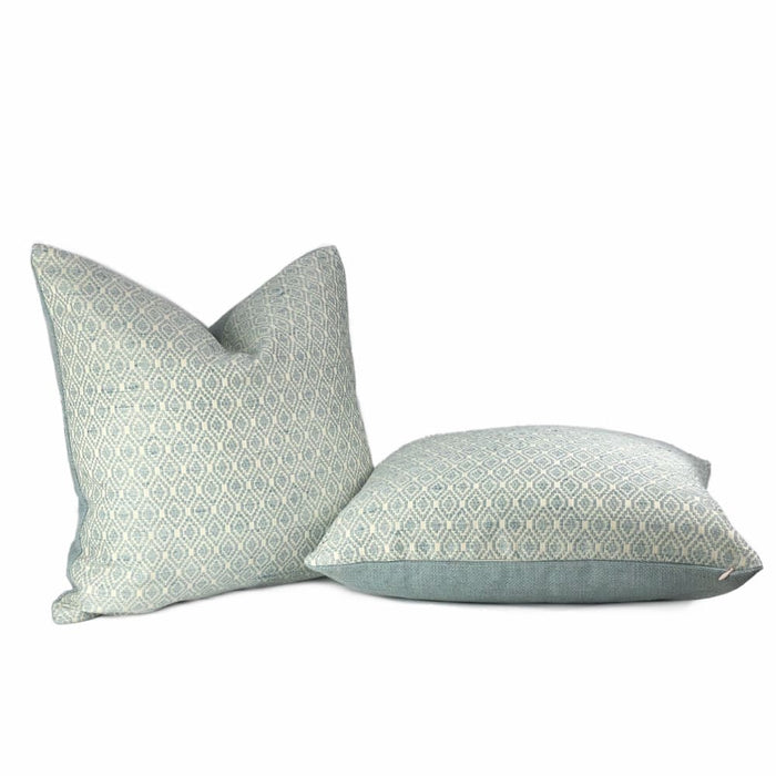 Averie Aquamarine Diamonds Geometric Pillow Cover - Aloriam