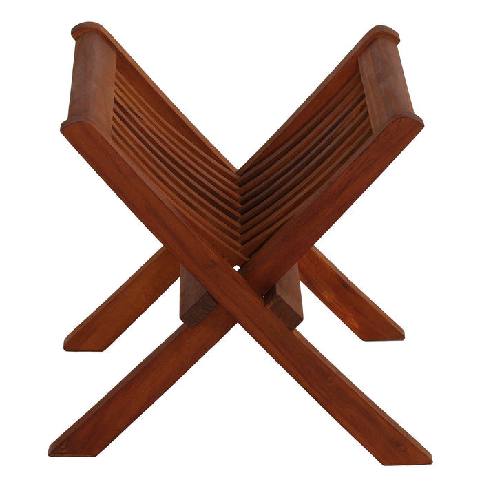 Bare Decor Avie Teak Outdoor Magazine / Towel Rack
