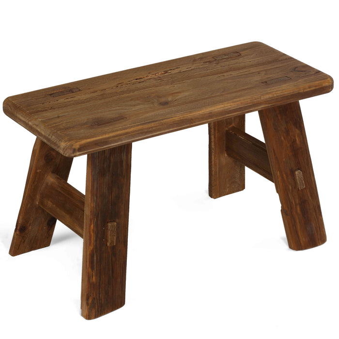 Bare Decor Leland Mudroom Entryway Bench in Reclaimed Wood, Small 28x14x16