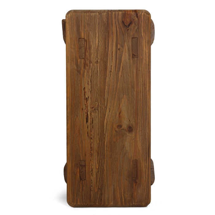 Bare Decor Leland Mudroom Entryway Bench in Reclaimed Wood, Small 28x14x16