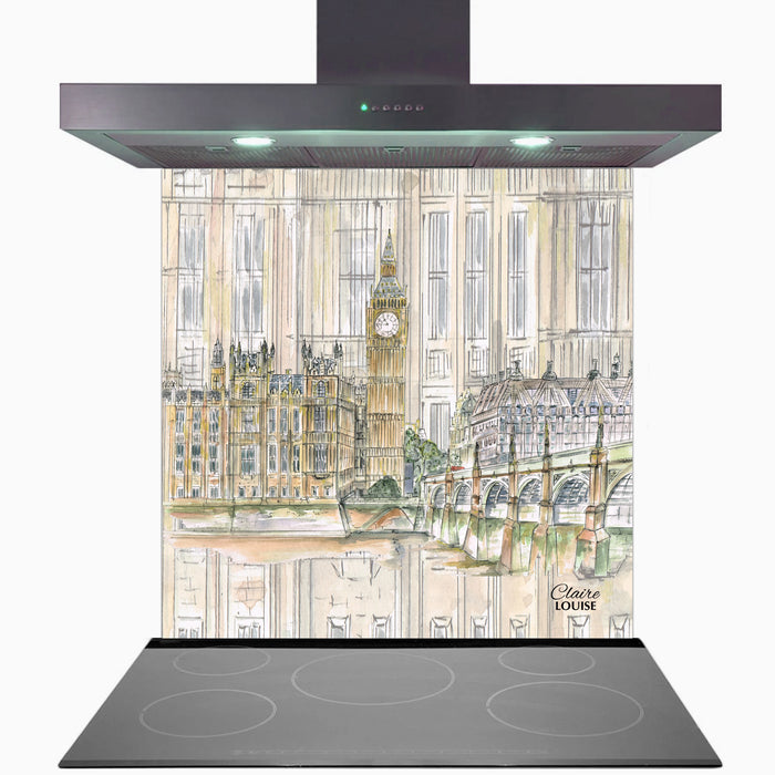 Big Ben and The Houses of Parliament Kitchen Glass Splashback