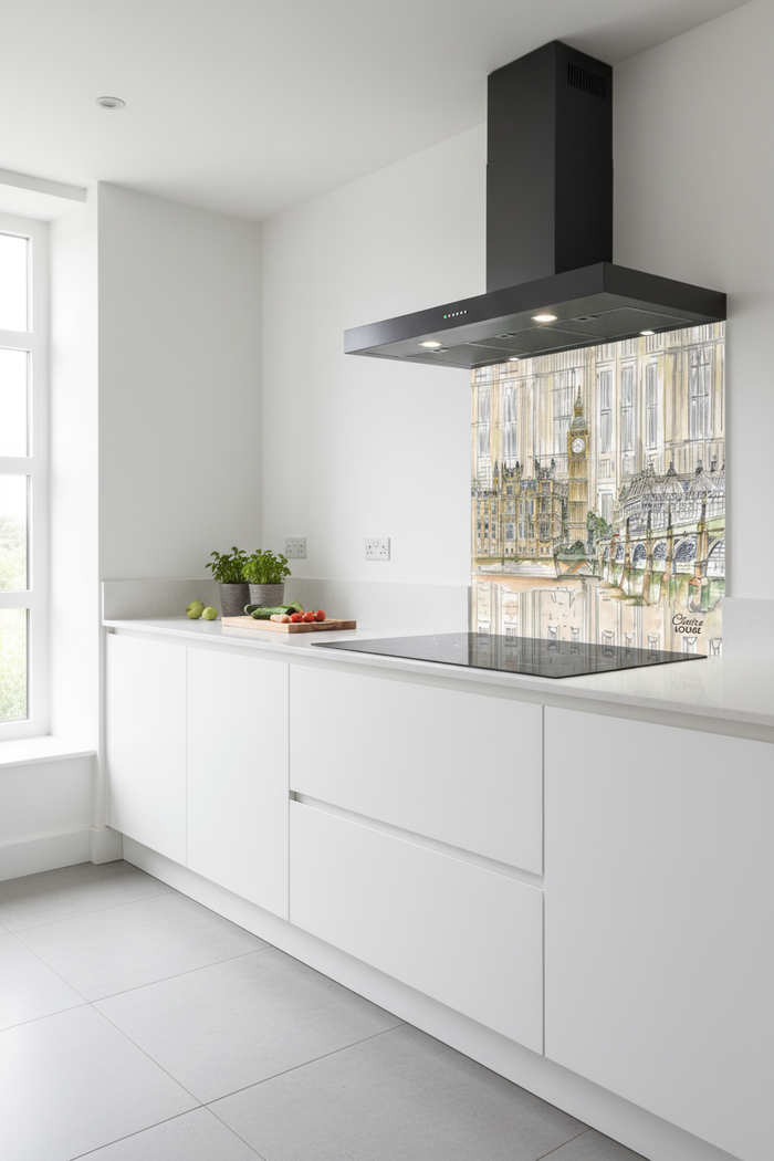 Big Ben Splashback Modern Kitchen