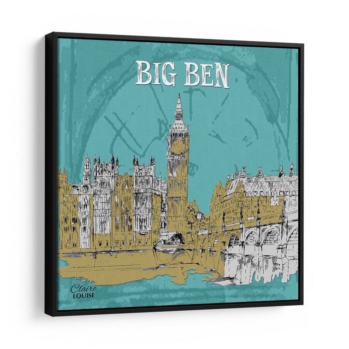 Big Ben Urban Icons Framed Canvas Print