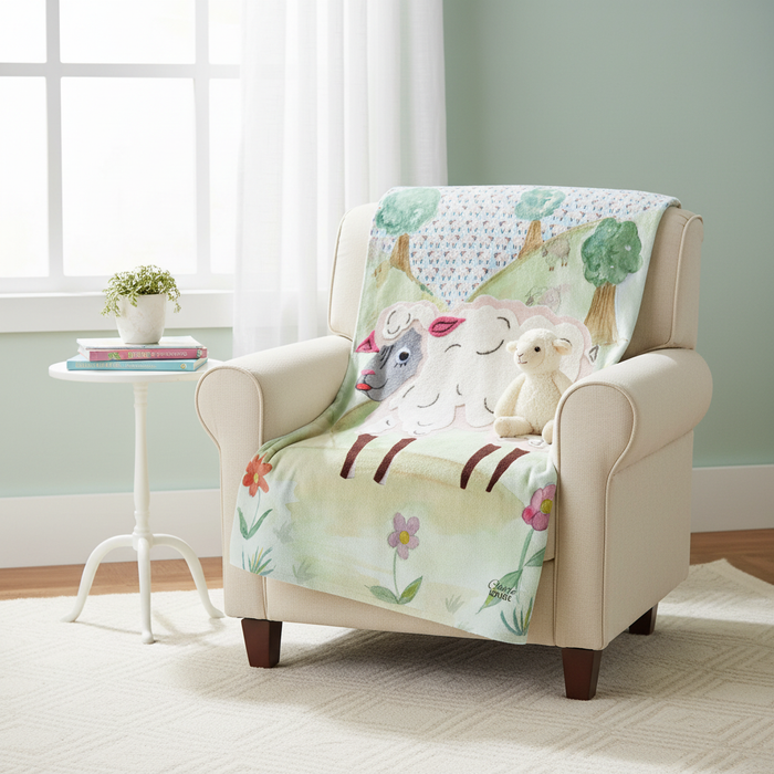 Blue Sheep Blanket – Lifestyle Shot