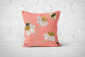 Botanical Peach Fuzz Daisies Cushion