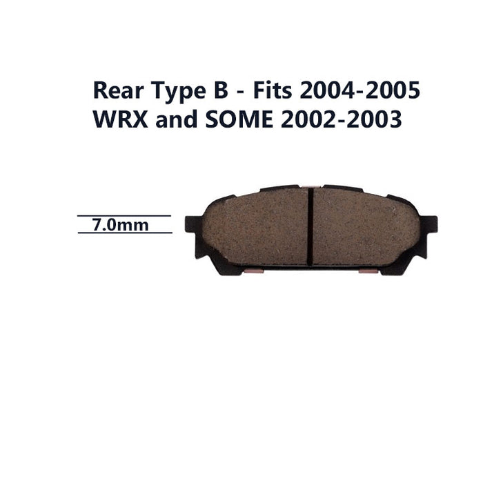 Brake Pad/Rotor Kit 2002-2003 WRX Rear Basic