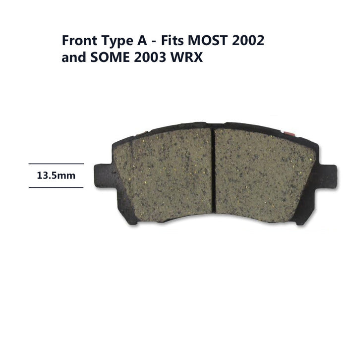 Brake Pad/Rotor Kit 2002 WRX Front Basic