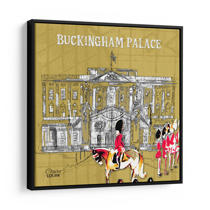 Buckingham Palace Urban Icons Framed Canvas Print