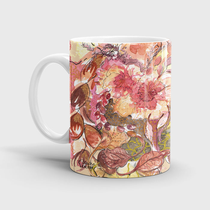 Burnt Sienna Bloom Ceramic Mug