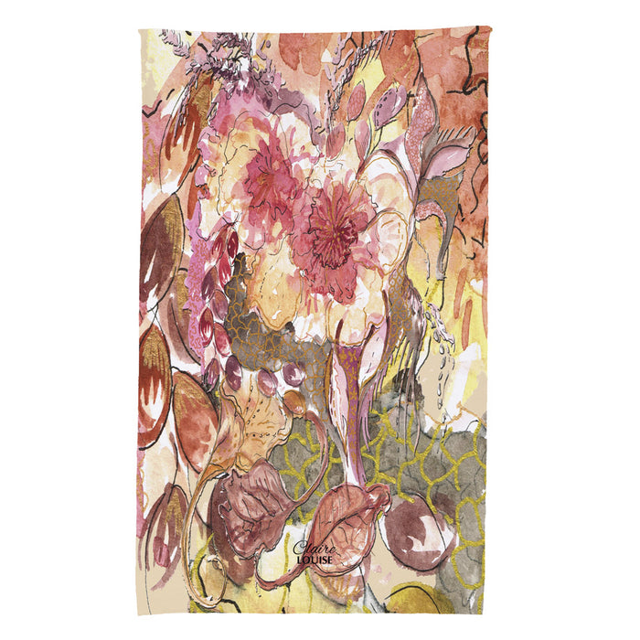 Burnt Sienna Bloom Tea Towel