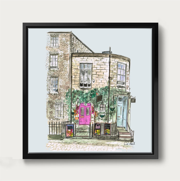 Cafedral Durham Framed Canvas Print