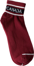 Canada Socks - Burgundy w Canada Font Unisex