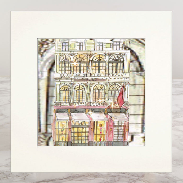 Cartier Jewellers Inspired Mounted Print