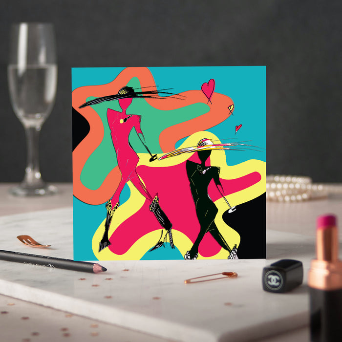 Catwalk Greeting Card - Pack of 6
