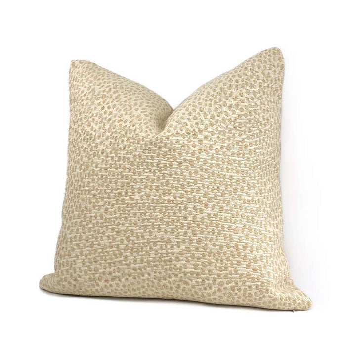 Chester Biscuit Beige Chenille Dots Pillow Cover Cushion Pillow Case Euro Sham 16x16 18x18 20x20 22x22 24x24 26x26 28x28 Lumbar Pillow 12x18 12x20 12x24 14x20 16x26 by Aloriam