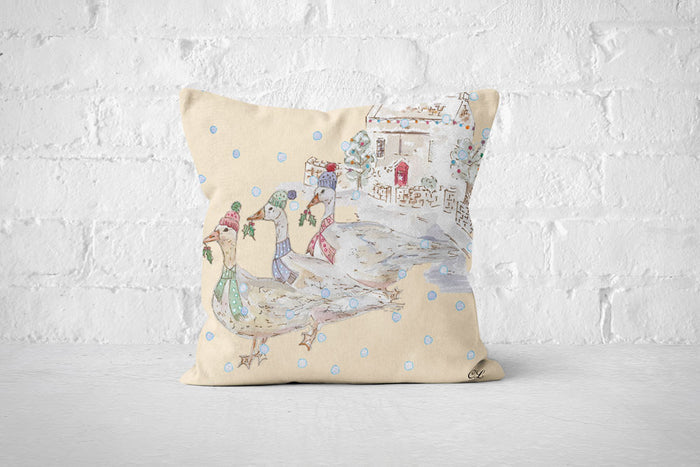 Christmas Goose Cushion