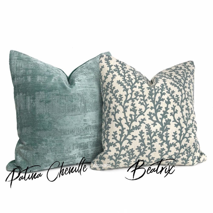 Beatrix Sage Green Floral Vine Pillow Cover - Aloriam