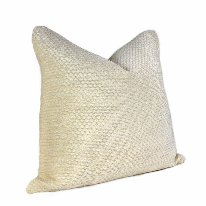 Dorchester Hobnail Texture Buttercream Chenille Pillow Cover - Aloriam