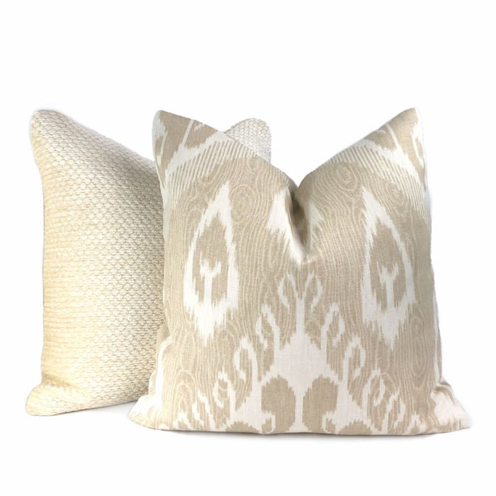 Dorchester Hobnail Texture Buttercream Chenille Pillow Cover - Aloriam