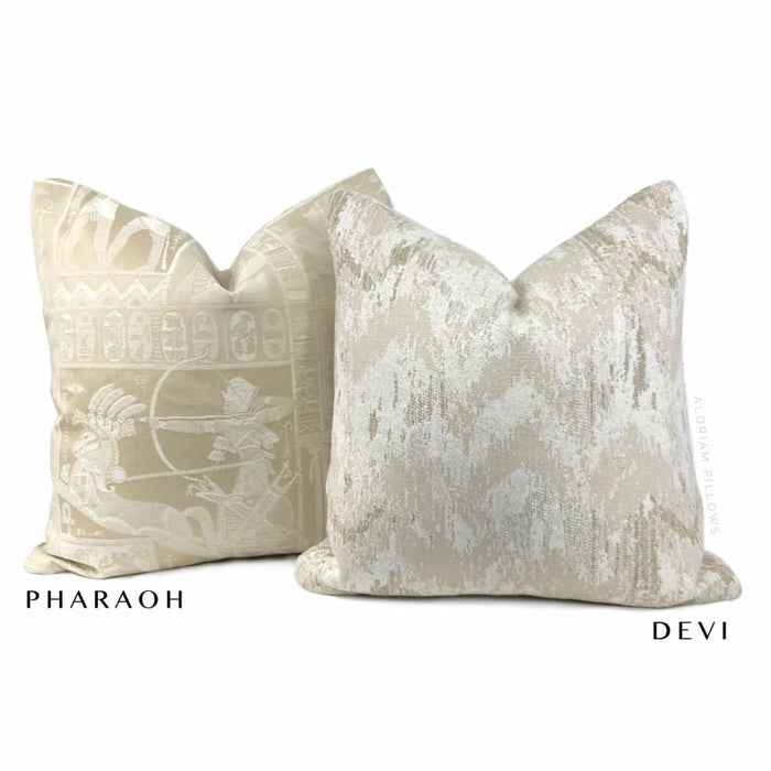 Egyptian Pharoah Cream Beige Pillow Cover - Aloriam