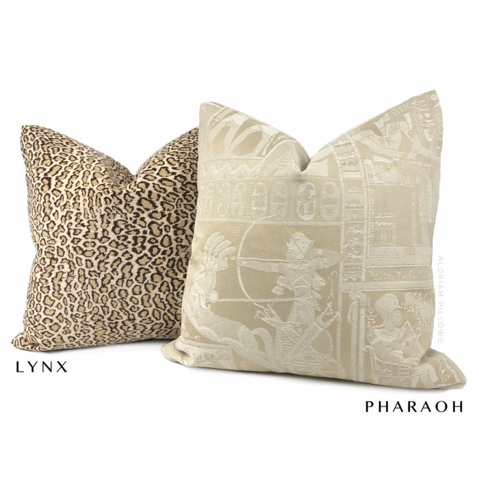 Egyptian Pharoah Cream Beige Pillow Cover - Aloriam