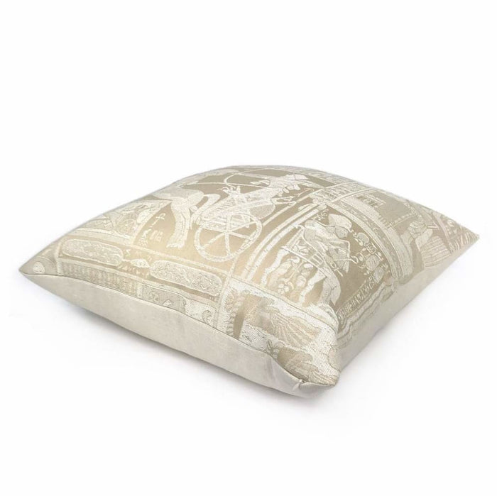 Egyptian Pharoah Cream Beige Pillow Cover by Aloriam 24x24