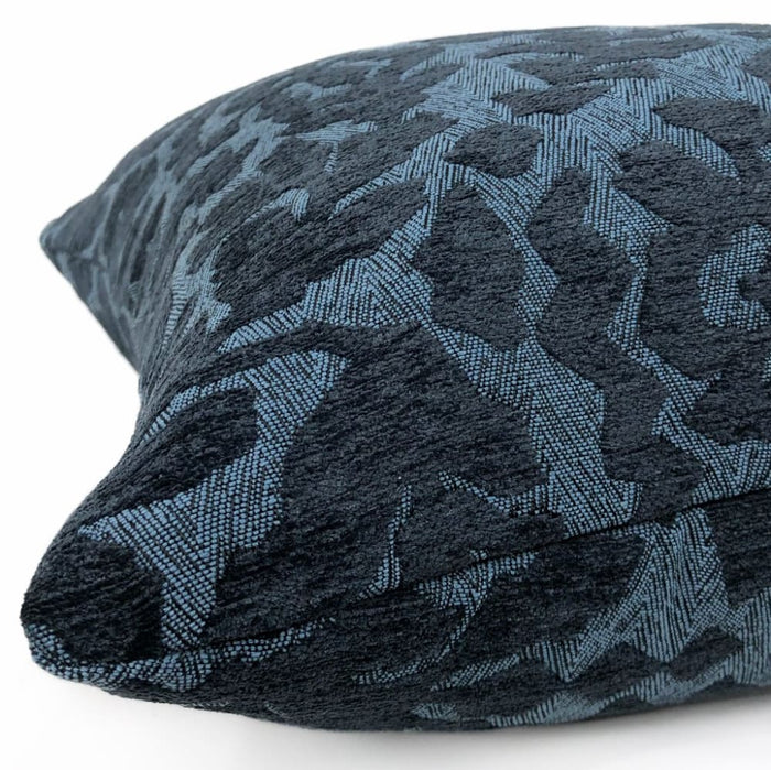 Frangia Arts and Crafts Style Navy Blue Floral Pillow Cover - Aloriam