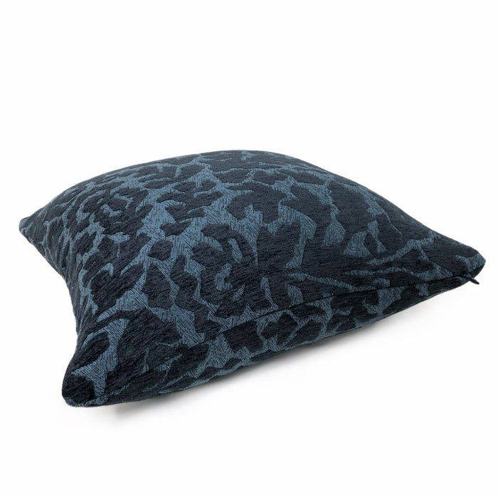 Frangia Arts and Crafts Style Navy Blue Floral Pillow Cover - Aloriam