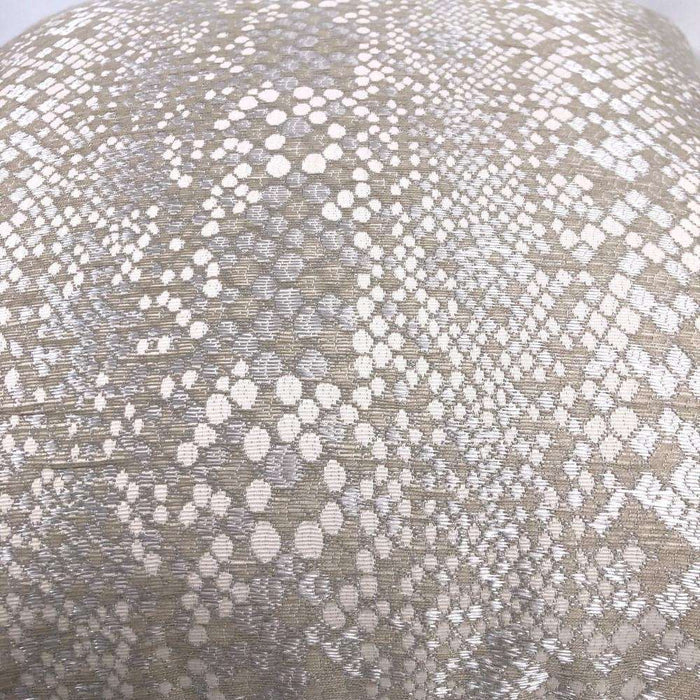 Pearlescent Python Snakeskin Gray Beige Taupe Pillow Cover