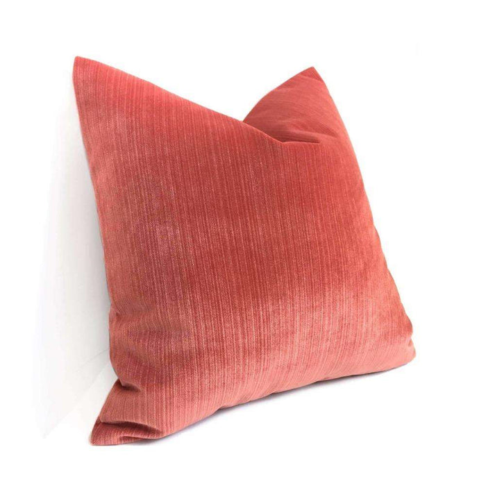 Robert Allen Coral Reef Pink Plush Strie Velvet Pillow Cover