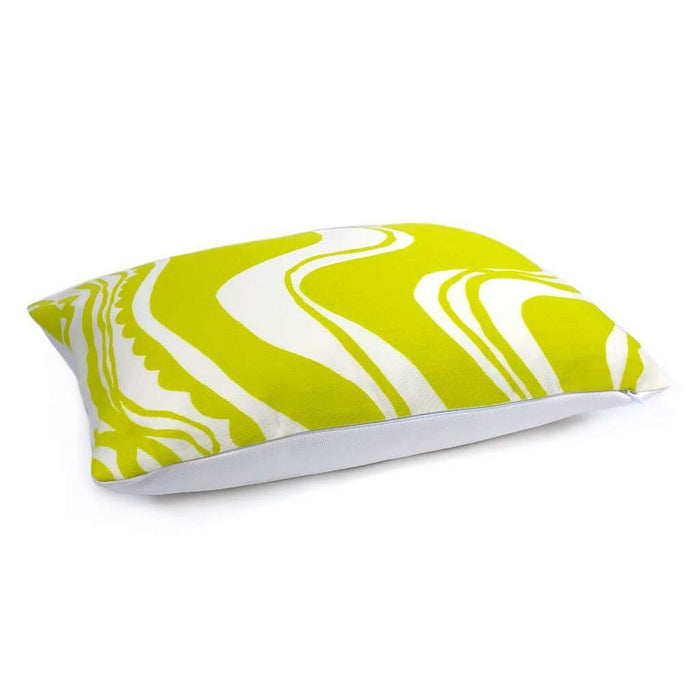 Trina Turk Schumacher Carmel Coastline Sulfur Citron Yellow White Indoor Outdoor Pillow Cover Cushion Pillow Case Euro Sham 16x16 18x18 20x20 22x22 24x24 26x26 28x28 Lumbar Pillow 12x18 12x20 12x24 14x20 16x26 by Aloriam