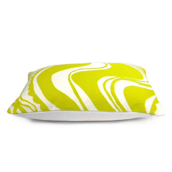 Trina Turk Schumacher Carmel Coastline Sulfur Citron Yellow White Indoor Outdoor Pillow Cover Cushion Pillow Case Euro Sham 16x16 18x18 20x20 22x22 24x24 26x26 28x28 Lumbar Pillow 12x18 12x20 12x24 14x20 16x26 by Aloriam