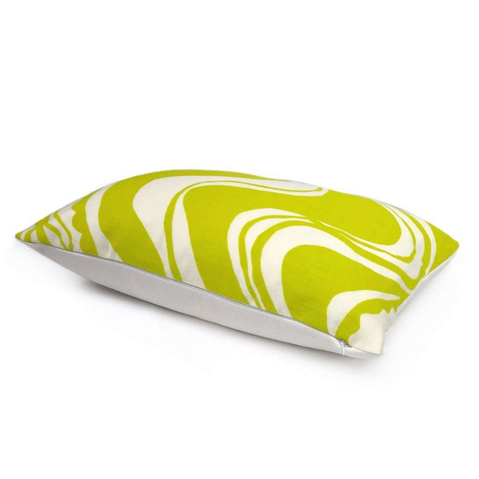 Trina Turk Schumacher Carmel Coastline Sulfur Citron Yellow White Indoor Outdoor Pillow Cover Cushion Pillow Case Euro Sham 16x16 18x18 20x20 22x22 24x24 26x26 28x28 Lumbar Pillow 12x18 12x20 12x24 14x20 16x26 by Aloriam
