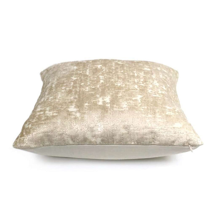 Zazie Luxe Light Champagne Gold Velvet Pillow Cover Cushion Pillow Case Euro Sham 16x16 18x18 20x20 22x22 24x24 26x26 28x28 Lumbar Pillow 12x18 12x20 12x24 14x20 16x26 by Aloriam