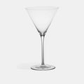 The Richard Brendon Cocktail Collection Classic Martini Glass Set of 2 features crystal glasses with long stems and wide, conical bowls, shown against a white background—ideal for serving your favorite cocktails.