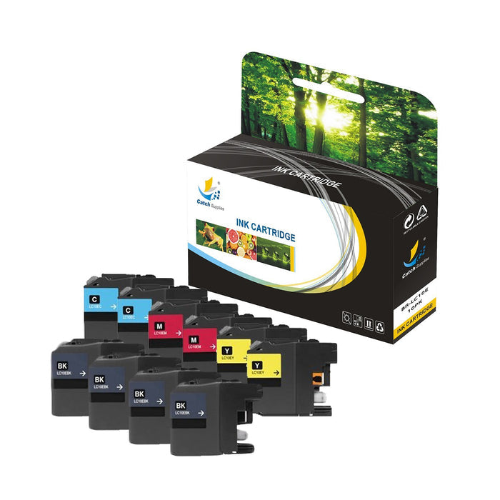 Compatible Brother LC10EBK, LC10EC, LC10EM, LC10EY High Yield Ink Cartridge - Ten Pack