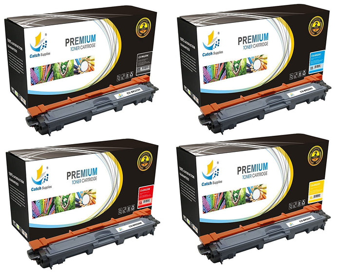 Compatible Brother TN-221BK, TN-225C, TN-225M, TN-225Y Standard-Yield Toner Cartridges, 4-Pack