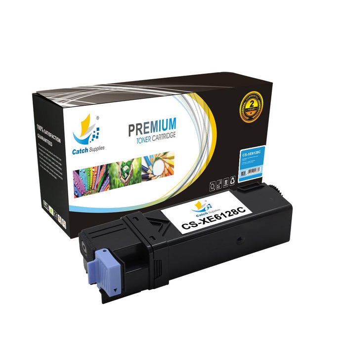 Compatible Xerox 6128 106R01452 Standard-Yield Cyan Toner Cartridge, 1-Pack, for Phaser 6128 6128N Printers