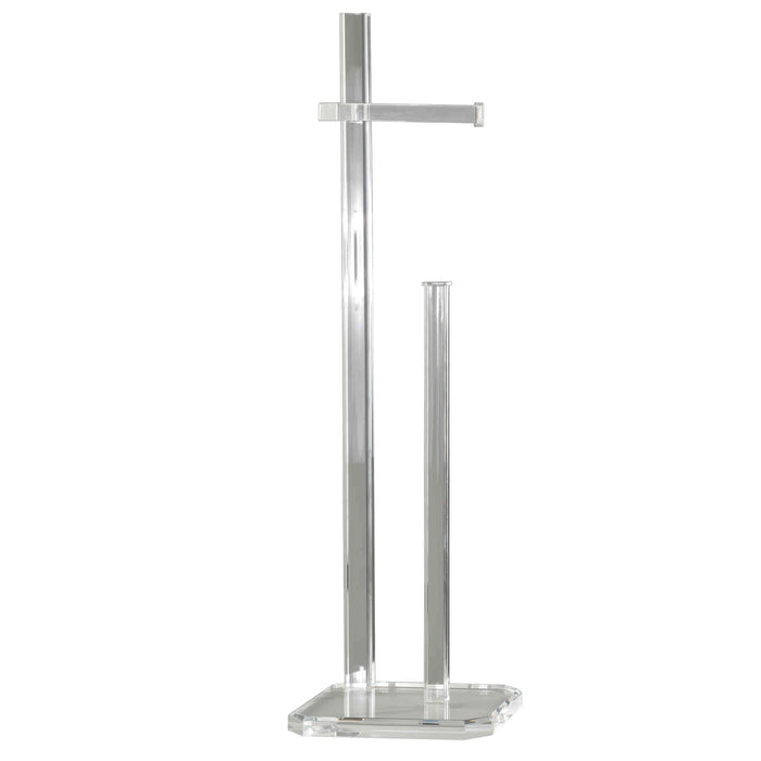 Cortesi Home Lapis Floorstanding Acrylic Toilet Paper Stand