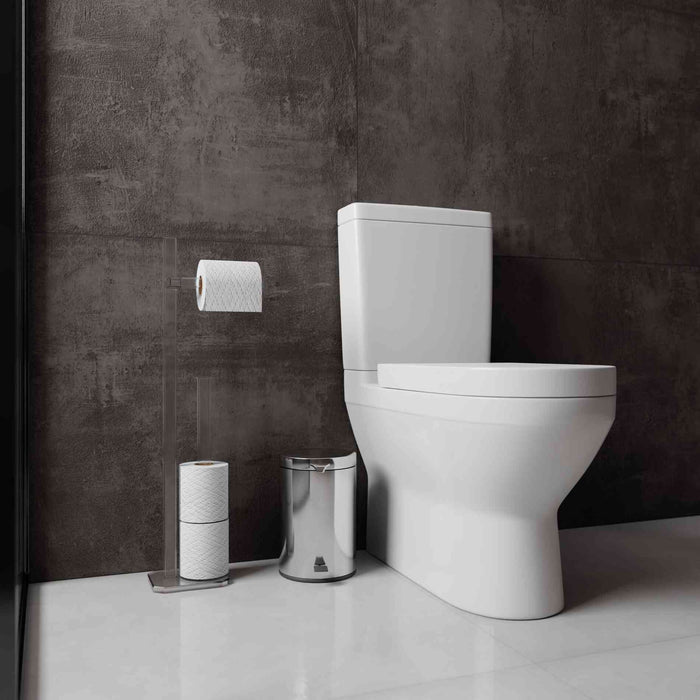 Cortesi Home Lapis Floorstanding Acrylic Toilet Paper Stand