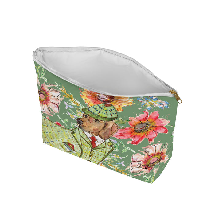 Cottage Floral Hound Cosmetic Bag